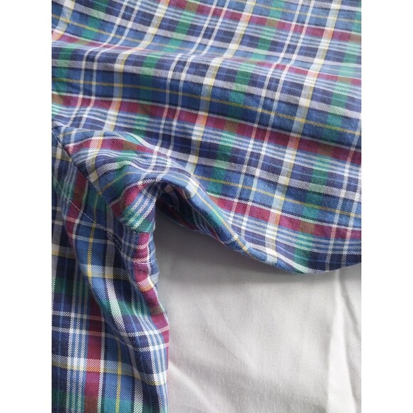 Ralph Lauren Blue Gingham Plaid Oxford Button Up Shirt Men’s Size XXL - Picture 9 of 16